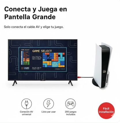 RetroBox 200™ – Mini Consola Clásica + 2 controles 🎮